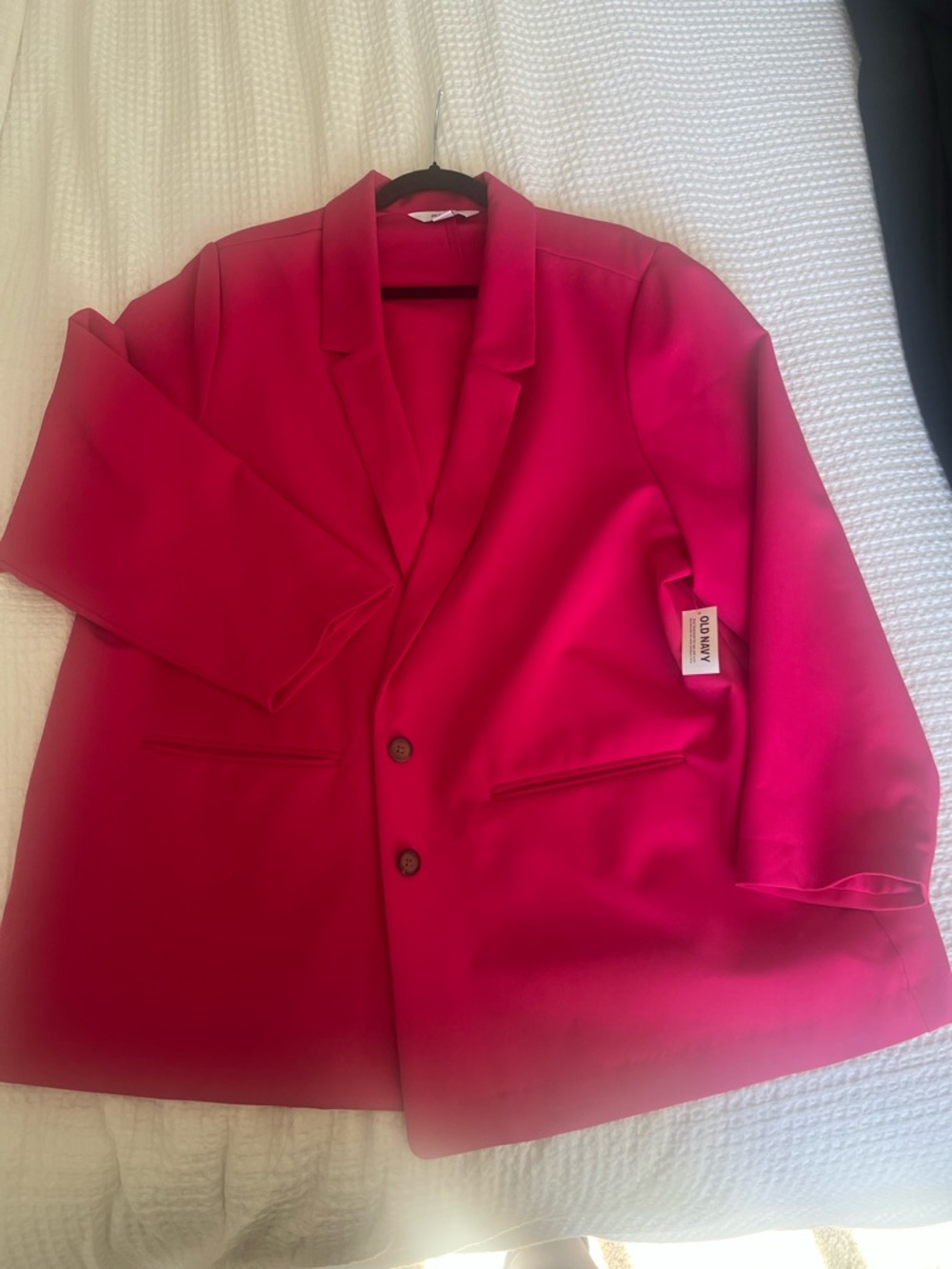 NWT Old Navy Pink Womens Blazer - Classic Two-Button Notch Lapel